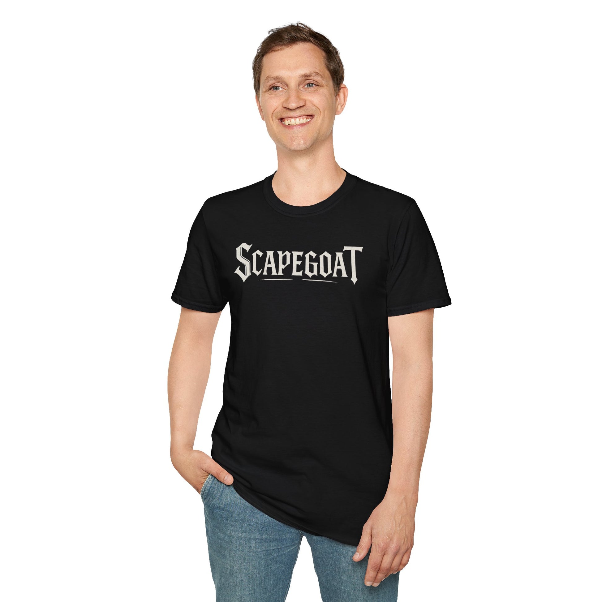 Edgy Unisex Graphic Tee | Scapegoat T-Shirt, Casual Wear, Street Style, Unique Gift, Halloween Apparel, Music Festival Shirt
