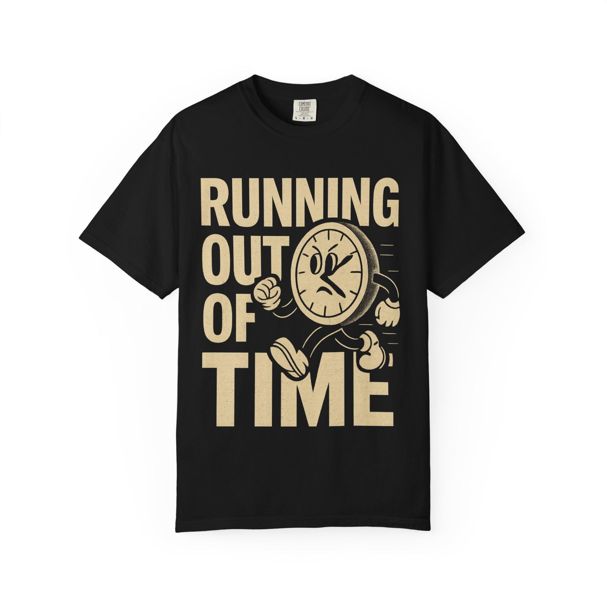 Running Out of Time T-Shirt, Casual Tee, Gift for Him or Her, Fun Graphic Shirt, Running Theme Apparel, Perfect for Birthdays, Everyday Wear