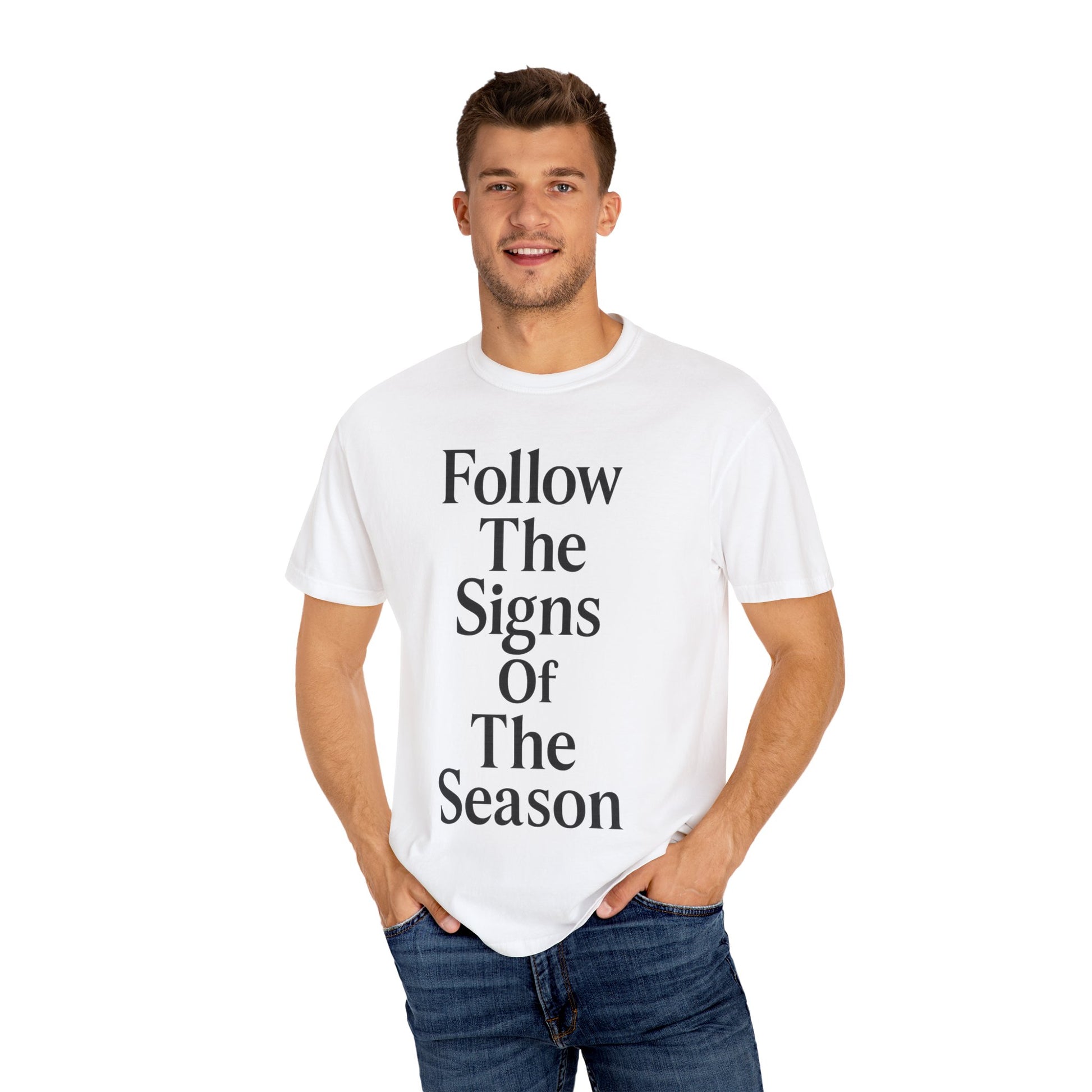 Unisex Garment-Dyed T-shirt: Seasonal Vibes Tee for Nature Lovers, Perfect for Soft Casual Wear, Gift for Holidays, Eco-Friendly Fashion