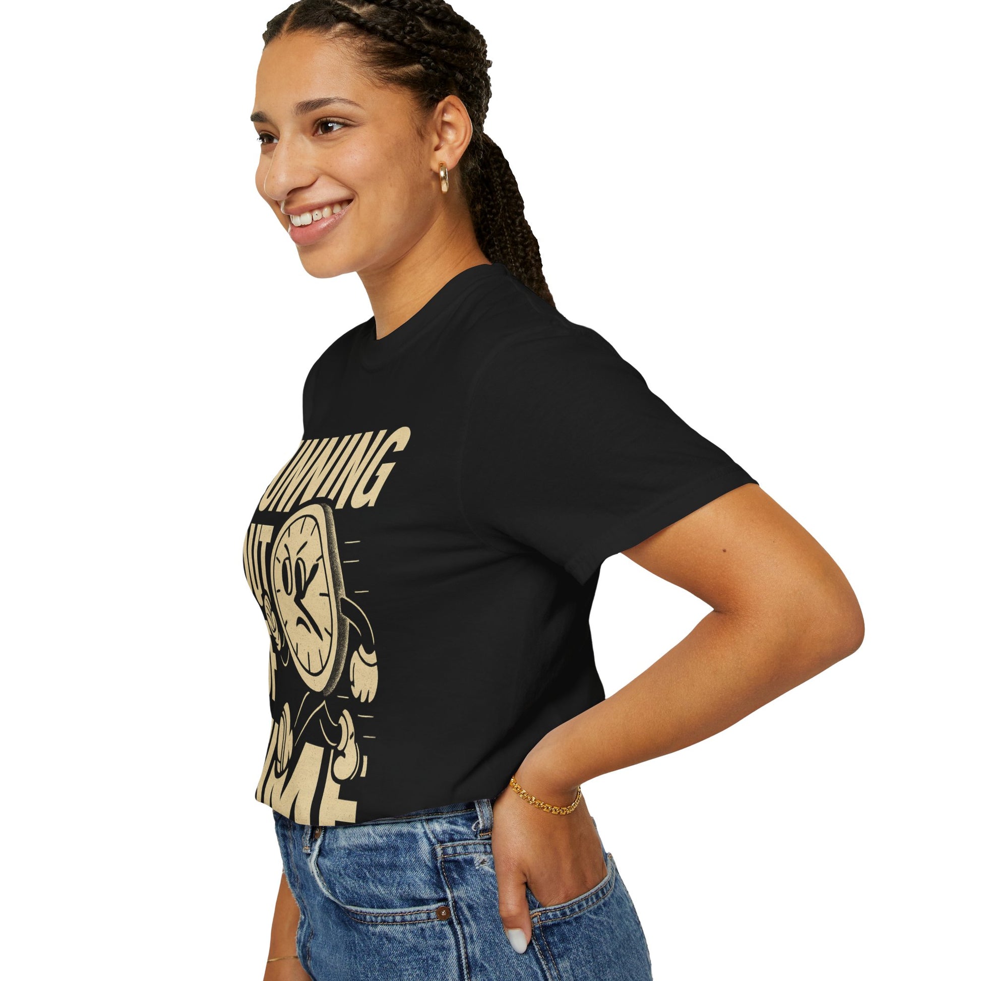 Running Out of Time T-Shirt, Casual Tee, Gift for Him or Her, Fun Graphic Shirt, Running Theme Apparel, Perfect for Birthdays, Everyday Wear